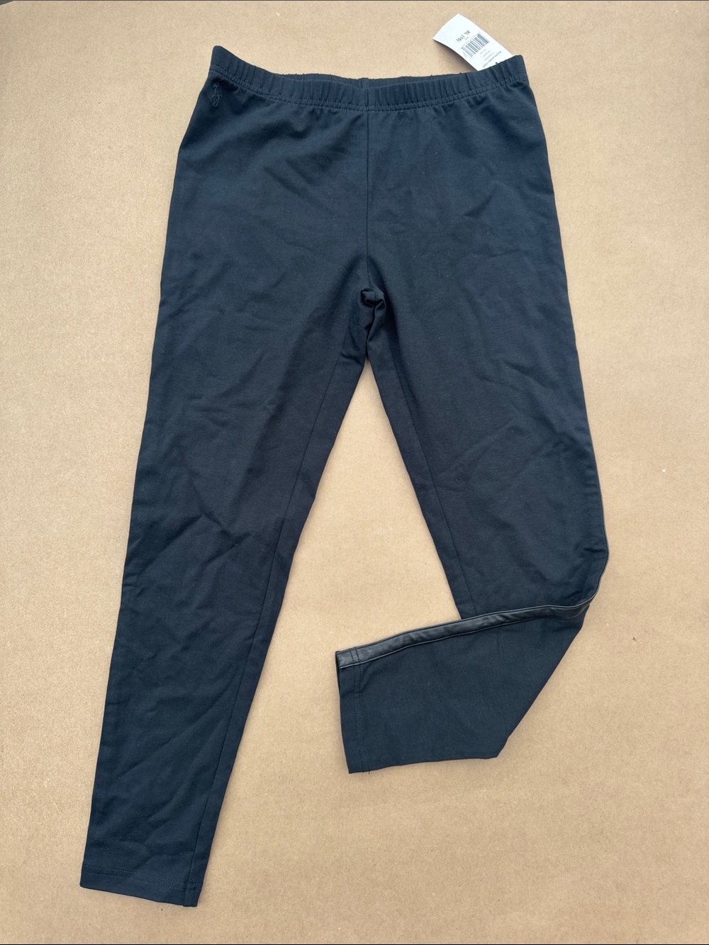 Polo by Ralph Lauren Black Girls Tuxedo-Style Leggings